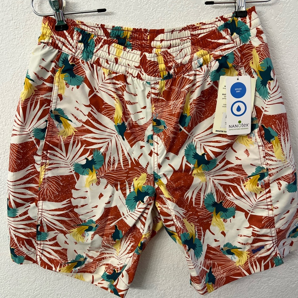 Duluth Pier Genus swim trunks with Buck naked liner mens size medium